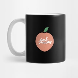 Just Peachy A Tumbler Quote With Aesthetic Art For Good Vibes Mug